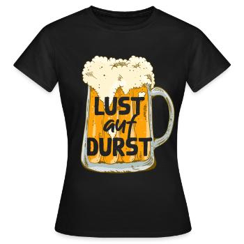 Thirst for enthusiastic beer drinkers - Women's T-Shirt - black - Front - AI Model Female 172 dark (172cm)