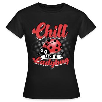 Ladybug Entomology Entomologist - Women's T-Shirt - black - Front - AI Model Female 172 dark (172cm)