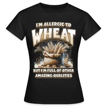 Wheat allergy - Women's T-Shirt - black - Front - AI Model Female 172 dark (172cm)