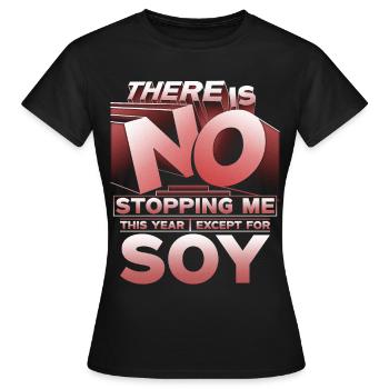 Allergie au soja - T-shirt Femme - noir - Devant - AI Model Female 172 dark (172cm)