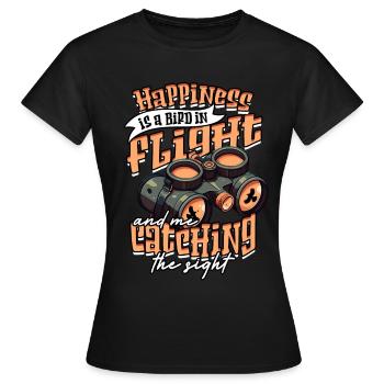 Ornithologue ornithologique - T-shirt Femme - noir - Devant - AI Model Female 172 dark (172cm)