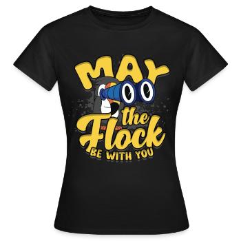 Ornithologue ornithologique - T-shirt Femme - noir - Devant - AI Model Female 172 dark (172cm)