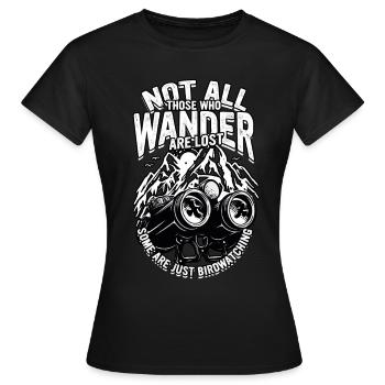Ornithologue ornithologique - T-shirt Femme - noir - Devant - AI Model Female 172 dark (172cm)