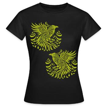 Corbeau Corbeau Oiseaux Corbeaux Occulte Corbeau Corbeau - T-shirt Femme - noir - Devant - AI Model Female 172 dark (172cm)