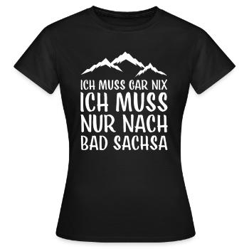 Bad Sachsa I Harz Brocken Brockenbahn Walpurgis - T-shirt Femme - noir - Devant - AI Model Female 172 dark (172cm)