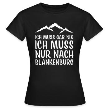Blankenburg I Harz Brocken Brockenbahn Walpurgis - T-shirt Femme - noir - Devant - AI Model Female 172 dark (172cm)