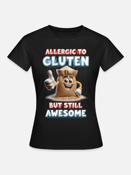 Glutenallergie Glutenunverträglichkeit - Frauen T-Shirt - Schwarz