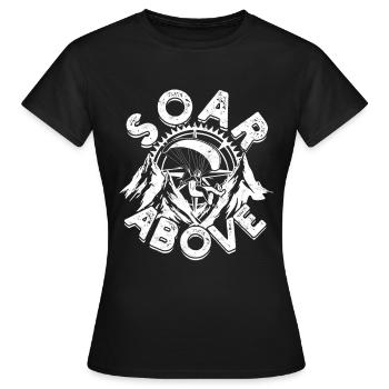 Paragliding Paraglider Gleiter Soar Above - Frauen T-Shirt - Schwarz - Vorne - AI Model Female 172 dark (172cm)