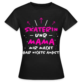Skaterin Spruch Skating Lustiges Skaterin Geschenk - Frauen T-Shirt - Schwarz - Vorne - AI Model Female 172 dark (172cm)