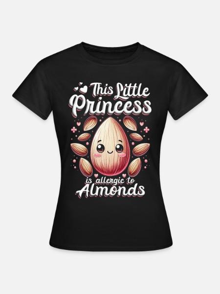 Mandelallergie Allergic To Almonds - Frauen T-Shirt - Schwarz