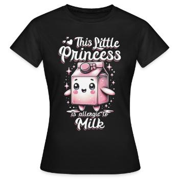 Allergie au lait Allergie au lait - T-shirt Femme - noir - Devant - AI Model Female 172 dark (172cm)