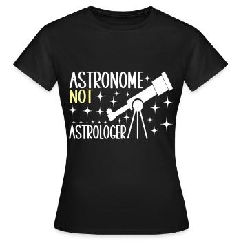 Astronomie astronome - T-shirt Femme - noir - Devant - AI Model Female 172 dark (172cm)