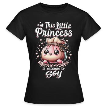 Allergie au soja - T-shirt Femme - noir - Devant - AI Model Female 172 dark (172cm)