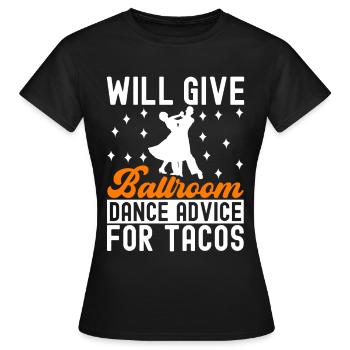 Danse de salon Danseurs de salon Danseurs de salon Danseurs de salon - T-shirt Femme - noir - Devant - AI Model Female 172 dark (172cm)