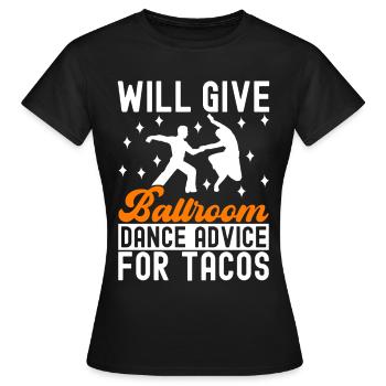 Danse de salon Danseurs de salon Danseurs de salon Danseurs de salon - T-shirt Femme - noir - Devant - AI Model Female 172 dark (172cm)