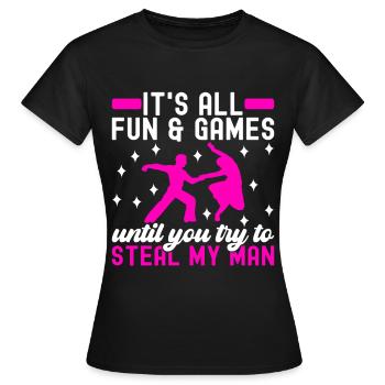 Danse de salon Danseurs de salon Danseurs de salon Danseurs de salon - T-shirt Femme - noir - Devant - AI Model Female 172 dark (172cm)