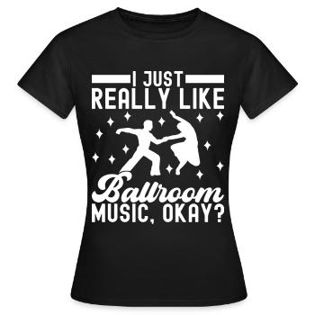 Danse de salon Danseurs de salon Danseurs de salon Danseurs de salon - T-shirt Femme - noir - Devant - AI Model Female 172 dark (172cm)