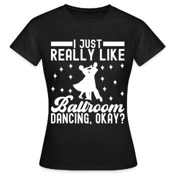 Danse de salon Danseurs de salon Danseurs de salon Danseurs de salon - T-shirt Femme - noir - Devant - AI Model Female 172 dark (172cm)