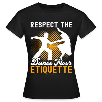Danse de salon Danseurs de salon Danseurs de salon Danseurs de salon - T-shirt Femme - noir - Devant - AI Model Female 172 dark (172cm)