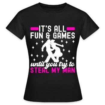 Ballroom Dance Ballroom Dancers Ballroom Dancers - Women's T-Shirt - black - Front - AI Model Female 172 dark (172cm)