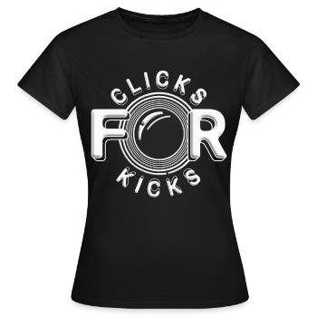 Photographe Photographie Photographes Clics Pour Coups De Pied - T-shirt Femme - noir - Devant - AI Model Female 172 dark (172cm)