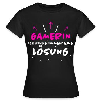 Gamerin Spruch Videospiel Sprüche Gamerin Geschenk - Frauen T-Shirt - Schwarz - Vorne - AI Model Female 172 dark (172cm)