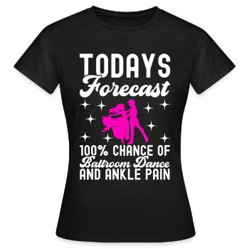 Danse de salon Danseuses de salon Danseuses de salon Danseuses de salon - T-shirt Femme - noir - Devant - AI Model Female 172 dark (172cm)