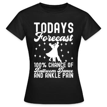 Ballroom Dance Ballroom Dancers Ballroom Dancers - Women's T-Shirt - black - Front - AI Model Female 172 dark (172cm)