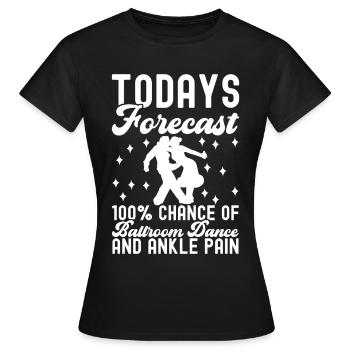 Ballroom Dance Ballroom Dancers Ballroom Dancers - Women's T-Shirt - black - Front - AI Model Female 172 dark (172cm)