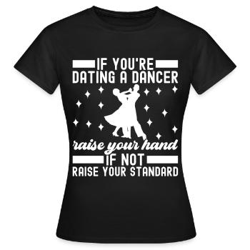 Ballroom Dance Ballroom Dancers Ballroom Dancers - Women's T-Shirt - black - Front - AI Model Female 172 dark (172cm)
