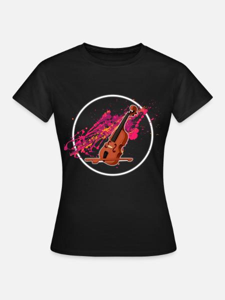 violin instruments - Frauen T-Shirt - Schwarz
