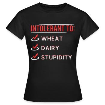 Wheat Allergy Intolerant To Wheat - Women's T-Shirt - black - Front - AI Model Female 172 dark (172cm)