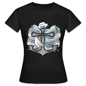 Maritime Seagull Seagulls Marins Marins Marins - T-shirt Femme - noir - Devant - AI Model Female 172 dark (172cm)