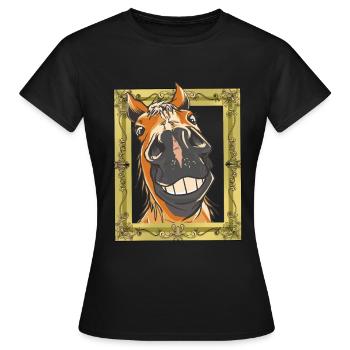 Tête de cheval Cheval Chevaux - T-shirt Femme - noir - Devant - AI Model Female 172 dark (172cm)