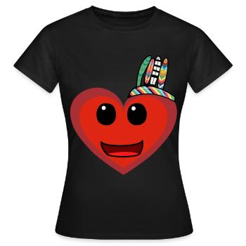Wild West Heart Hearts Chamans Chamans - T-shirt Femme - noir - Devant - AI Model Female 172 dark (172cm)