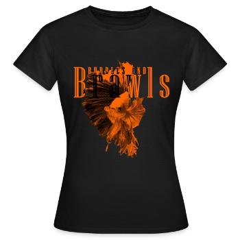 Bulles De Poisson Betta Et Bagarres - T-shirt Femme - noir - Devant - AI Model Female 172 dark (172cm)