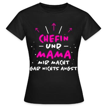 Chefin Spruch Familie Beruf Lustig Chefin Geschenk - Frauen T-Shirt - Schwarz - Vorne - AI Model Female 172 dark (172cm)