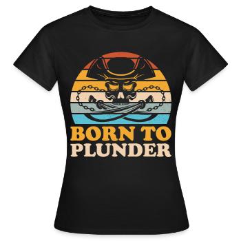 Pirat Totenkopf Freibeuter Piratenschiff - Frauen T-Shirt - Schwarz - Vorne - AI Model Female 172 dark (172cm)