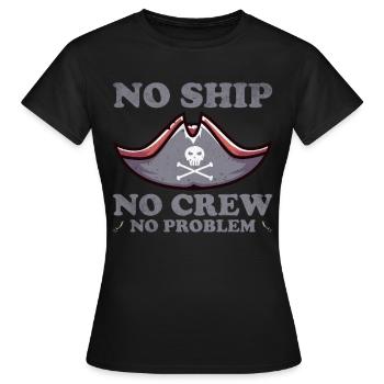 Pirat Totenkopf Freibeuter Piratenschiff - Frauen T-Shirt - Schwarz - Vorne - AI Model Female 172 dark (172cm)