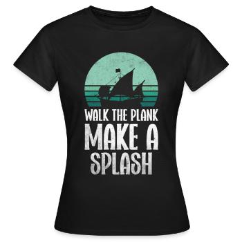 Pirat Totenkopf Freibeuter Piratenschiff - Frauen T-Shirt - Schwarz - Vorne - AI Model Female 172 dark (172cm)