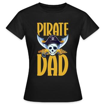 Pirat Totenkopf Freibeuter Piratenschiff - Frauen T-Shirt - Schwarz - Vorne - AI Model Female 172 dark (172cm)