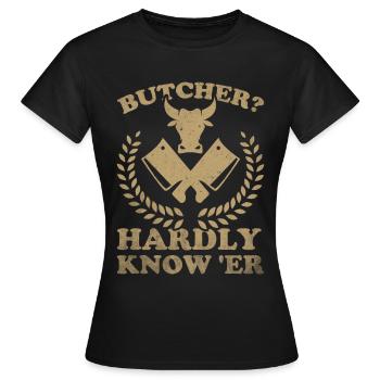 Boucherie, boucherie, boucherie, boucherie - T-shirt Femme - noir - Devant - AI Model Female 172 dark (172cm)