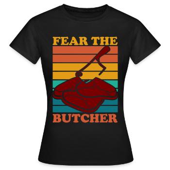 Boucherie, boucherie, boucherie, boucherie - T-shirt Femme - noir - Devant - AI Model Female 172 dark (172cm)