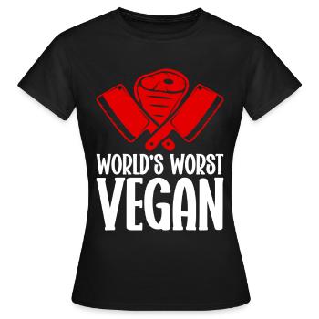 Boucherie, boucherie, boucherie, boucherie - T-shirt Femme - noir - Devant - AI Model Female 172 dark (172cm)