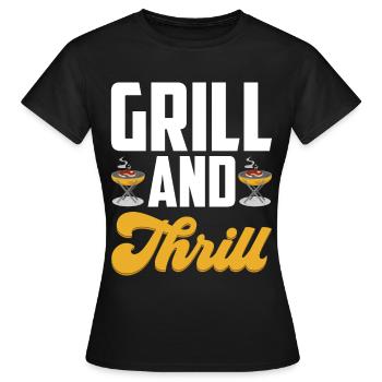 Grillades Barbecue Grillades de fête Barbecue professionnel - T-shirt Femme - noir - Devant - AI Model Female 172 dark (172cm)