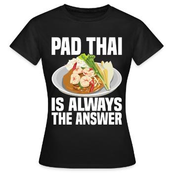 Pad Thai Thai Food Thai Cuisine Thailand - Women's T-Shirt - black - Front - AI Model Female 172 dark (172cm)