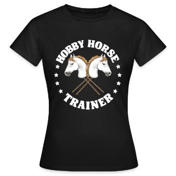 Hobby Entraîneur d’équitation Drôle Hobby Horsing - T-shirt Femme - noir - Devant - AI Model Female 172 dark (172cm)