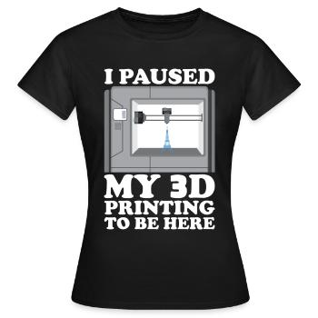3D Printer Filament 3D Printing 3D Printing 3D Printer - Women's T-Shirt - black - Front - AI Model Female 172 dark (172cm)