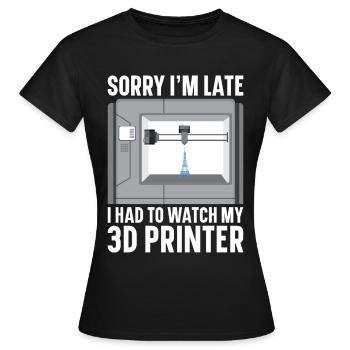 3D Printer Filament 3D Printing 3D Printing 3D Printer - Women's T-Shirt - black - Front - AI Model Female 172 dark (172cm)