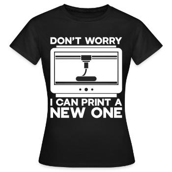 3D Printer Filament 3D Printing 3D Printing 3D Printer - Women's T-Shirt - black - Front - AI Model Female 172 dark (172cm)